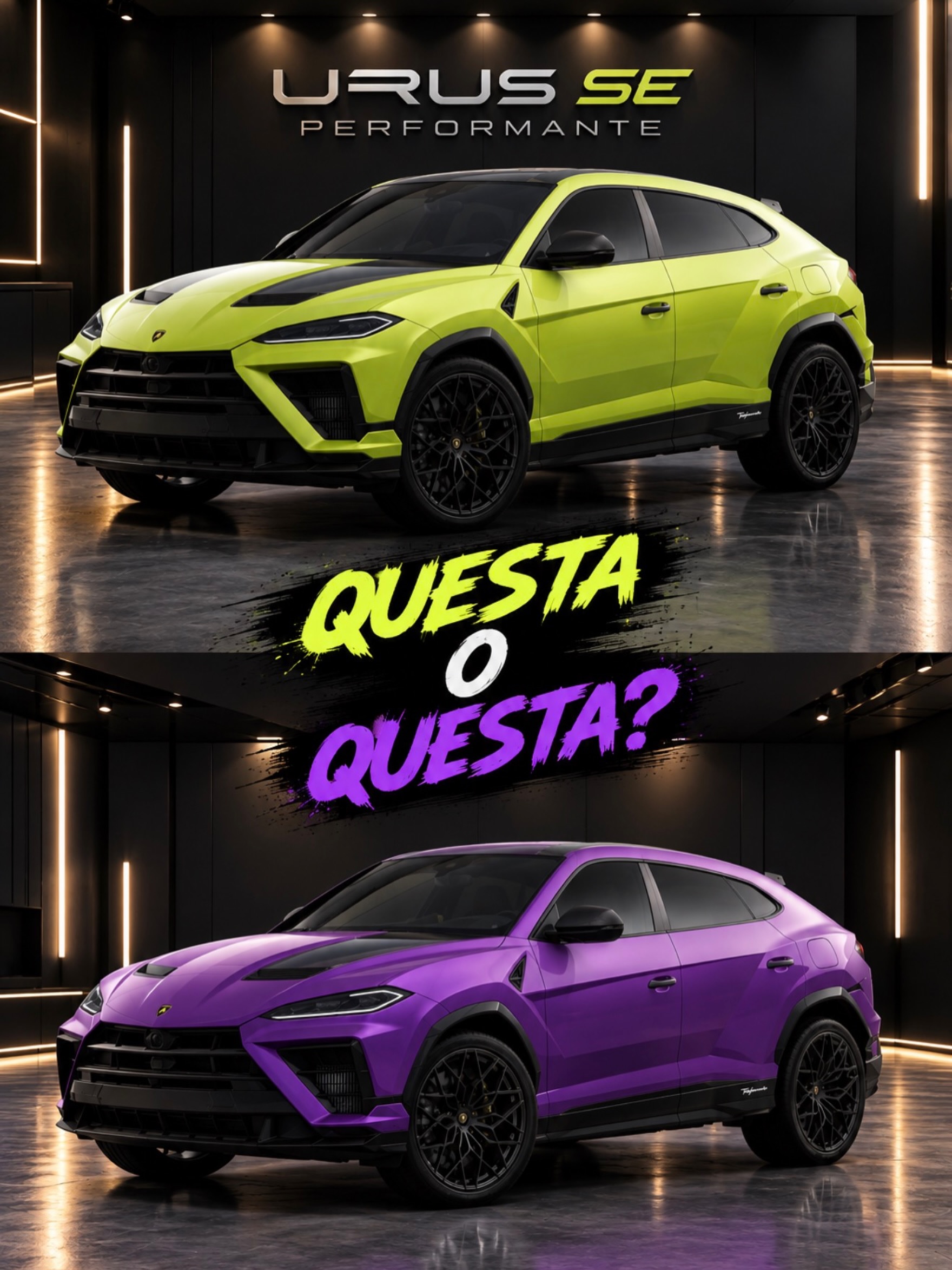 💚💜 UNA BESTIA. DUE ANIME. TU QUALE SCEGLI?
La nuova Lamborghini Urus SE Performante… quale colore le dona di più?
💚VERDE CITREA — aggressiva, audace, impossibile da ignorare.
💜 VIOLA PASIFAE — esclusiva, magnetica, fuori dagli schemi.
Adesso tocca a voi! 👇
Scrivete nei commenti 💚 VERDE oppure 💜 VIOLA.
Vediamo quale colore conquista la community di SCUDERIA 76! 🏁
#Scuderia76 #LamborghiniUrus #LamborghiniUrusSE #AutoperemoziniePrestigio