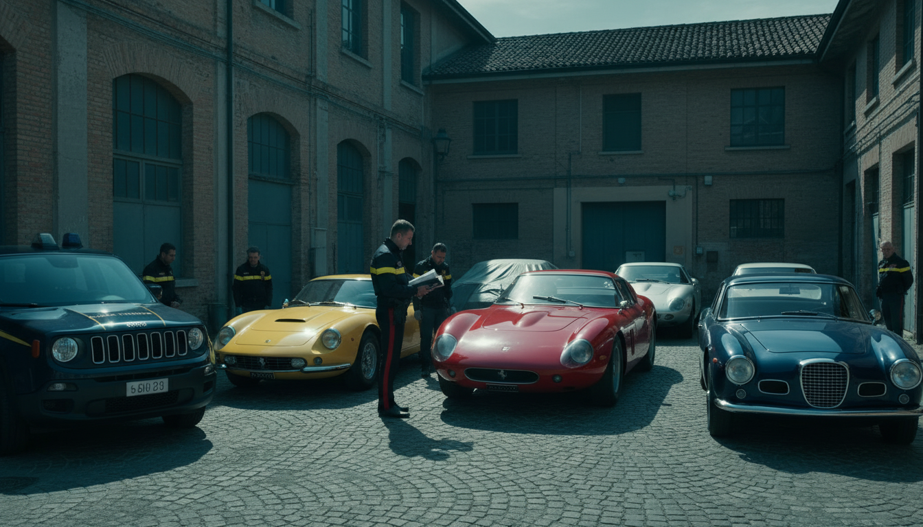 Bolidi d'epoca o falsi d'autore? La Guardia di Finanza sequestra tre Ferrari e una Lancia milionarie a Chivasso