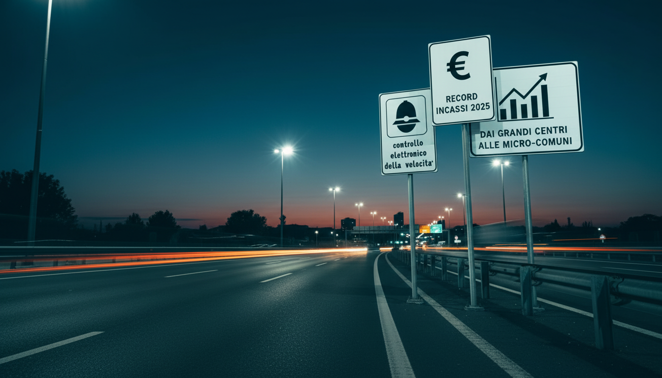 Multe stradali nel 2025: record di incassi dai grandi centri ai micro‑comuni