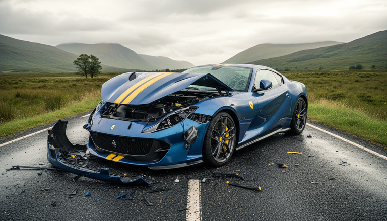 Distrutta una rara Ferrari 812 Competizione: un colpo al cuore per i collezionisti