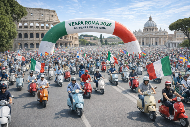Roma pronta ad accogliere il più grande raduno mondiale di Vespa
