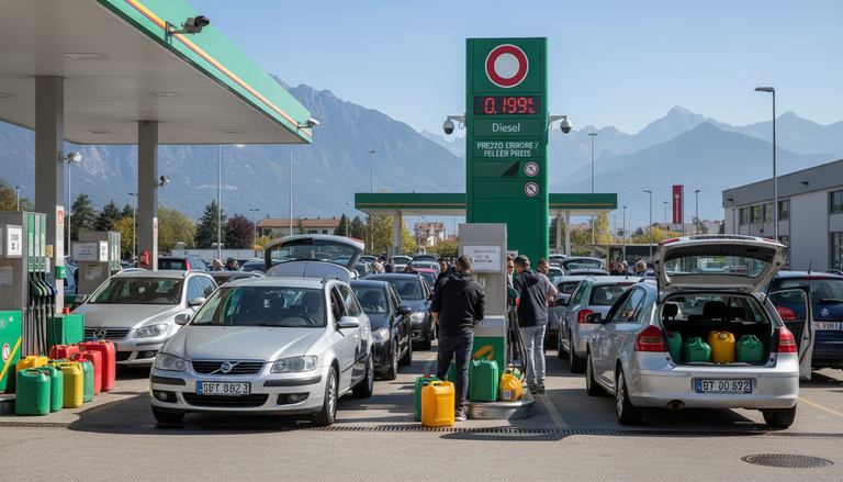 Diesel a 20 centesimi al litro: il clamoroso errore a Bolzano. Rischio rimborsi per gli automobilisti