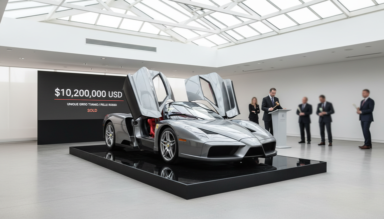 Una Ferrari Enzo grigia da record: all’asta supera i 10 milioni di dollar