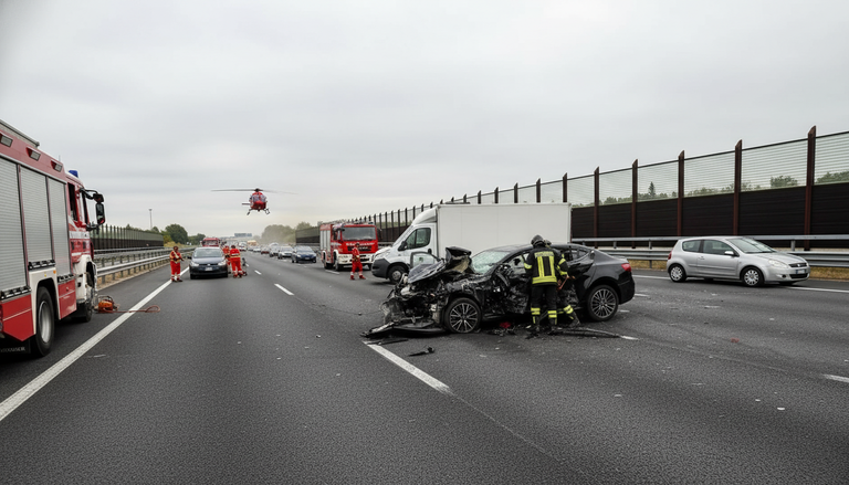 Grave incidente all'alba sulla A4: scontro tra auto e furgone, un ferito è gravissimo