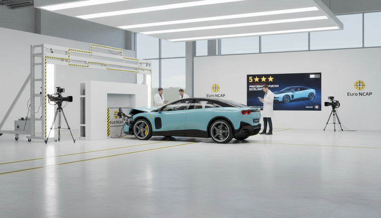 Ferrari Luce ai test Euro NCAP, la supercar elettrica punta a 5 stelle