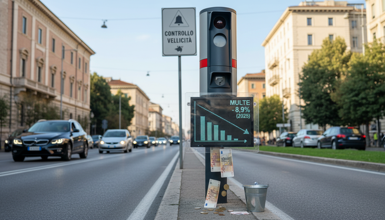 Autovelox, nel 2025 crollano gli incassi: multe in calo dell’8,9%