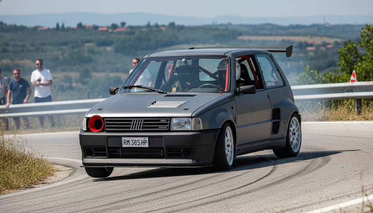 Fiat Uno Turbo elaborata, il piccolo missile italiano da quasi 400 CV