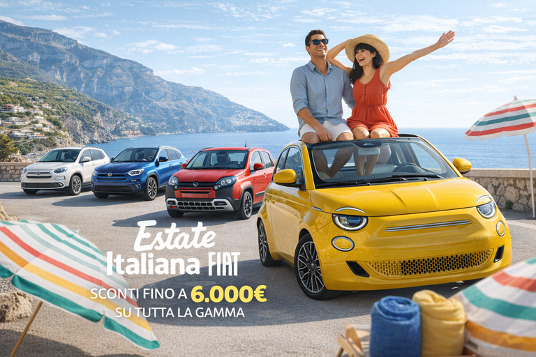 FIAT presenta 'Estate Italiana': sconti fino a 6.000 euro e una campagna evocativa
