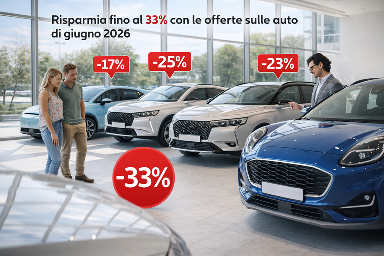 Giugno 2026: offerte imperdibili per l'acquisto di nuove auto