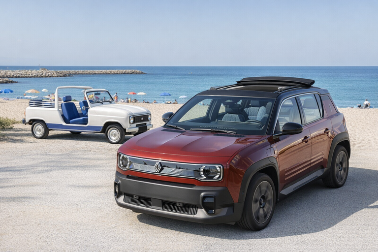 Renault 4 E-Tech: Col tetto in tela, senza fruscii