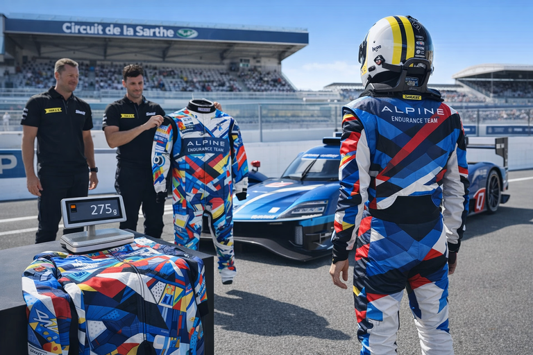 Pesa appena 275 grammi: a Le Mans il debutto della tuta Sabelt da record per l'Alpine