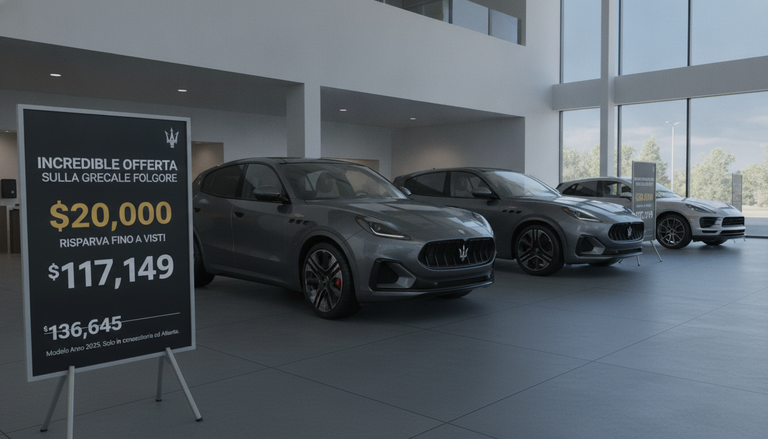 Maserati Grecale Folgore: sconti fino a 20.000 dollari e sfide nel mercato elettrico