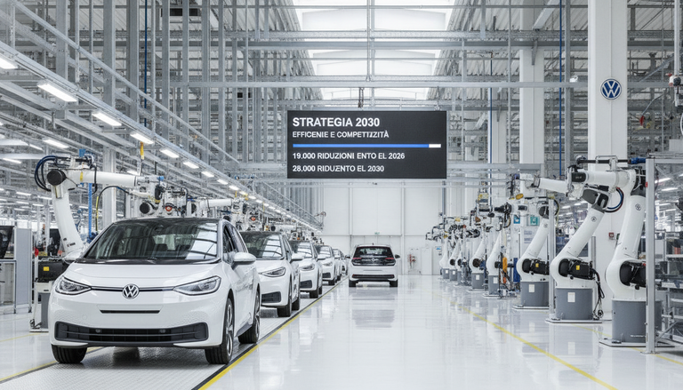 Volkswagen: 28.000 riduzioni di personale entro il 2030 per affrontare le sfide del mercato