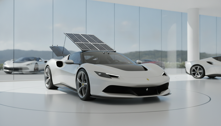 Ferrari brevetta pannelli solari a scomparsa per ottimizzare l'efficienza energetica
