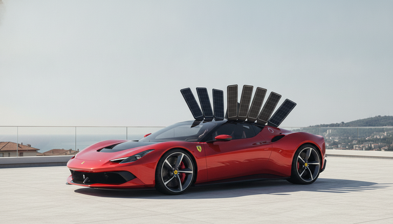 Ferrari e il futuro sostenibile: pannelli solari retrattili per le elettriche