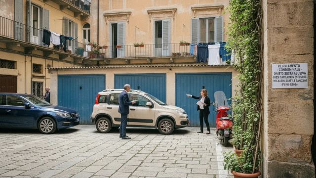 Parcheggi l'auto nel cortile condominiale? Attenzione, rischi più di una multa