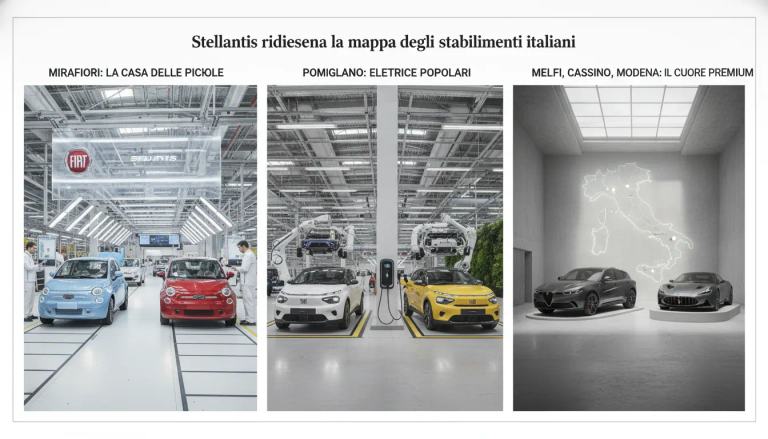 Sellantis ridisegna la mappa degli stabilimenti italiani