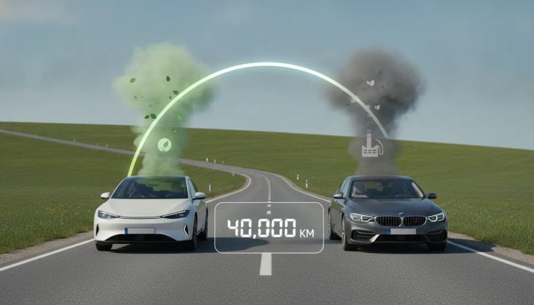 EV contro auto a benzina: dopo 40. 000 km l’elettrica è già più sostenibile