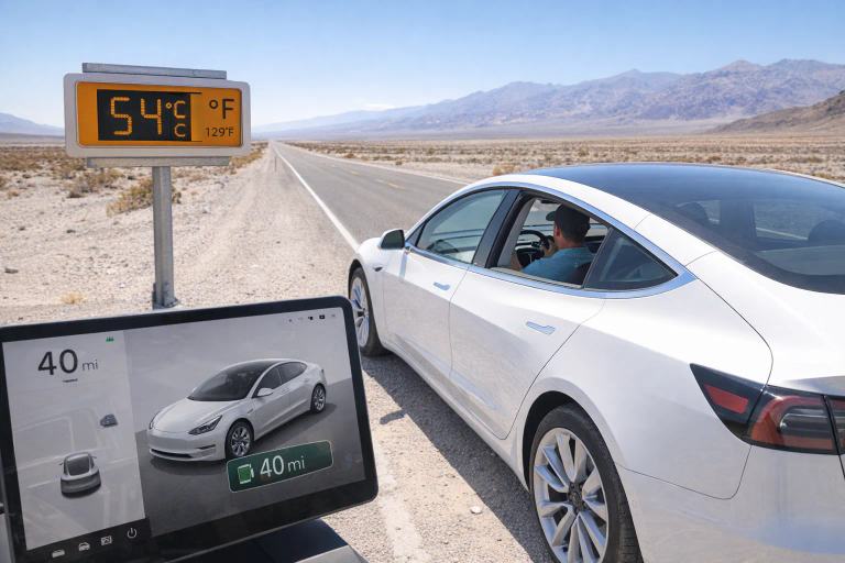 Test estremo per Tesla Model 3: l'autonomia messa alla prova nella Death Valley