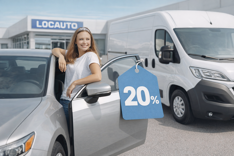Locauto: sconti fino al 20% sul noleggio di auto e furgoni