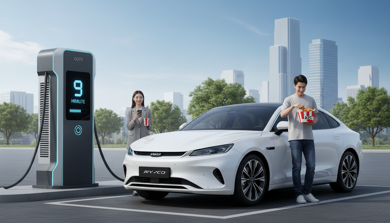 BYD rivoluziona la ricarica: 9 minuti per un pieno e KFC all'orizzonte