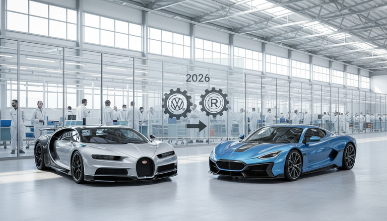Bugatti: la fine dell'era Volkswagen e l'arrivo di Rimac nel 2026