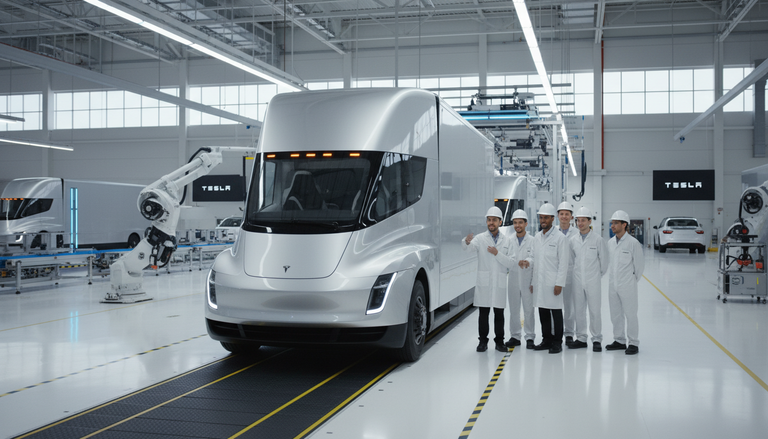 Il Tesla Semi entra in produzione: un nuovo capitolo per il camion elettrico