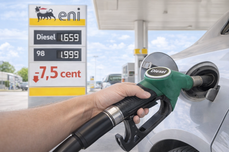 Eni abbassa il prezzo del diesel: un taglio significativo di 7,5 centesimi al litro