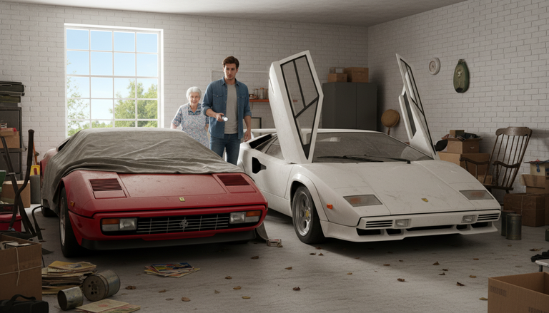 Scoperta straordinaria: due leggendari modelli Ferrari e Lamborghini ritrovati in un garage