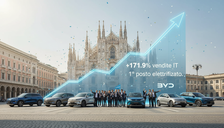 BYD in Italia: vendite raddoppiate e leadership nel settore elettrificato
