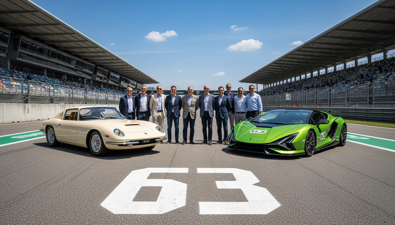 Lamborghini celebra 63 anni di innovazione e design: l'evento all'Autodromo di Imola