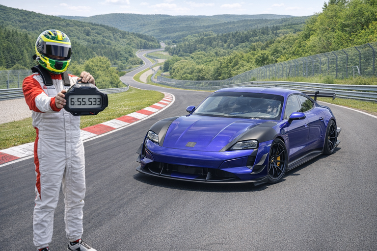 Porsche Taycan Turbo GT: nuovo record al Nürburgring con il Manthey Kit