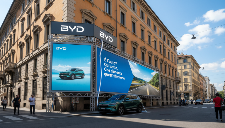 BYD Atto 2 DM-i: Innovazione e comunicazione con il primo impianto V2L a Milano