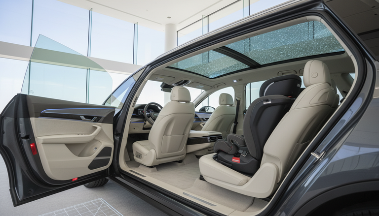 Audi Q9, gli interni all'avanguardia per sfidare BMW X7 e Mercedes GLS