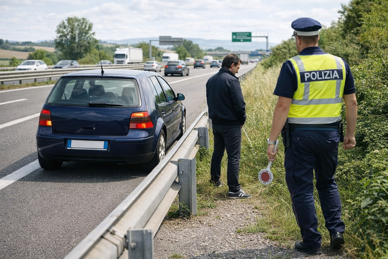 Fermarsi in autostrada per un bisogno fisiologico: cosa dice la legge