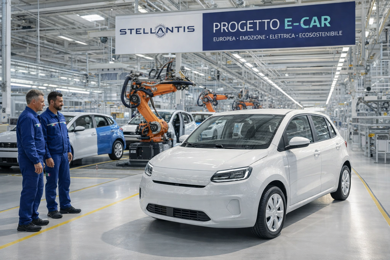Stellantis svela l'E-Car: l'auto elettrica per il popolo prodotta a Pomigliano d'Arco