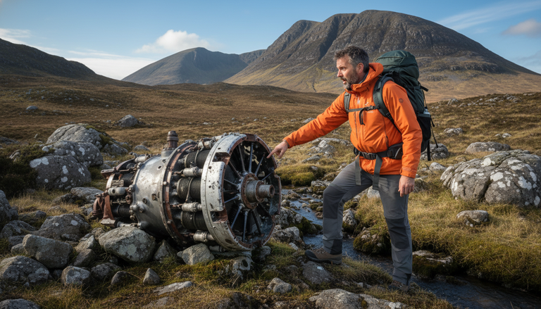 Escursionista trova un motore Rolls-Royce Merlin sulle montagne scozzesi