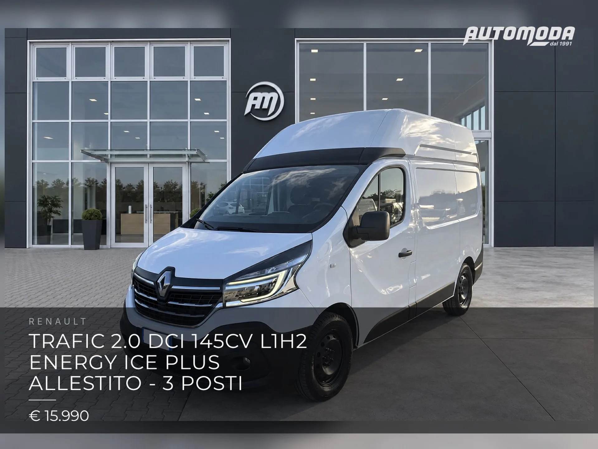 Renault trafic 2.0 dci 145cv L1H2 Energy Ice Plus allestito - 3 posti 2021