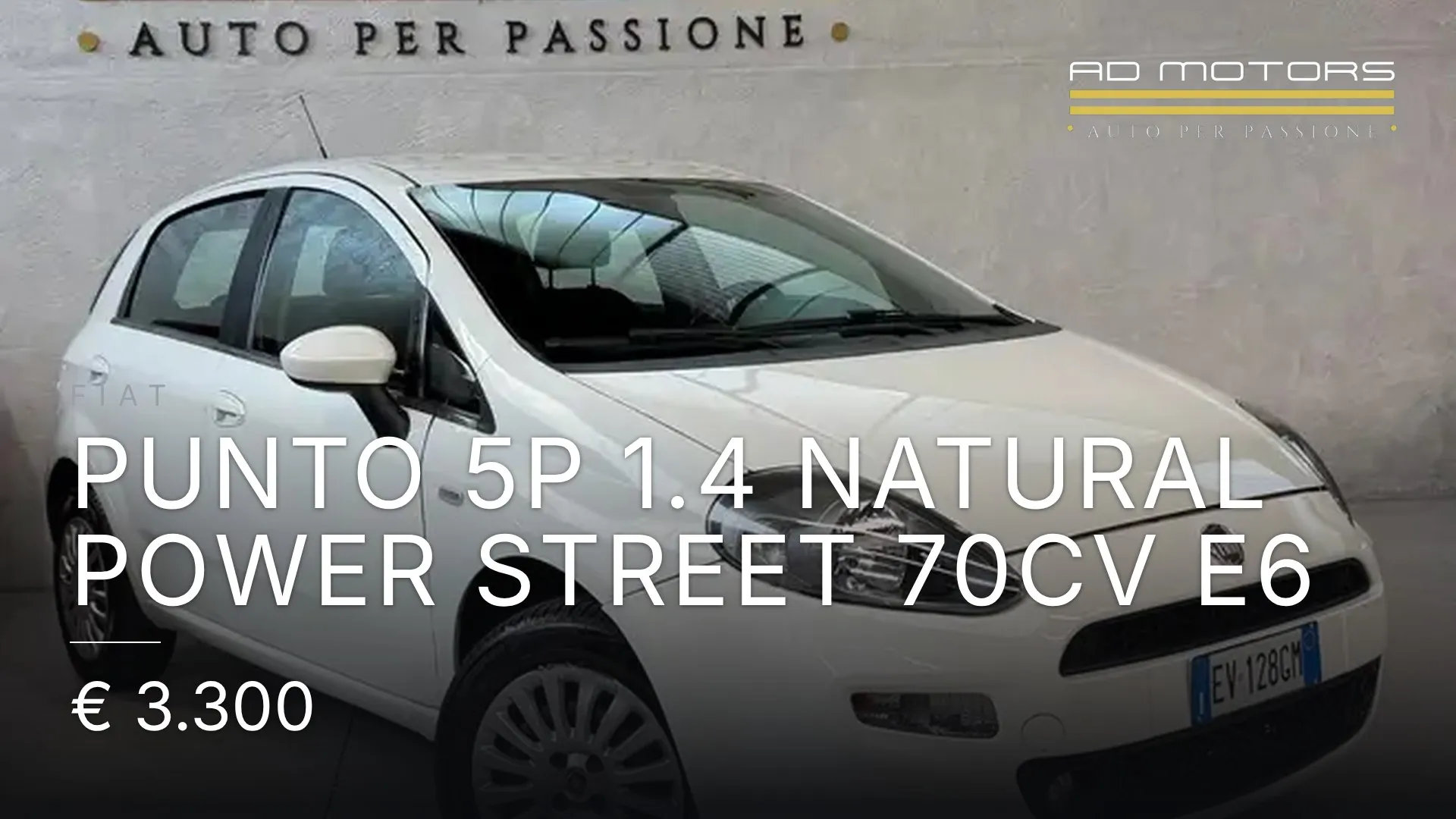 Fiat Punto 5p 1.4 natural power Street 70cv E6 2014