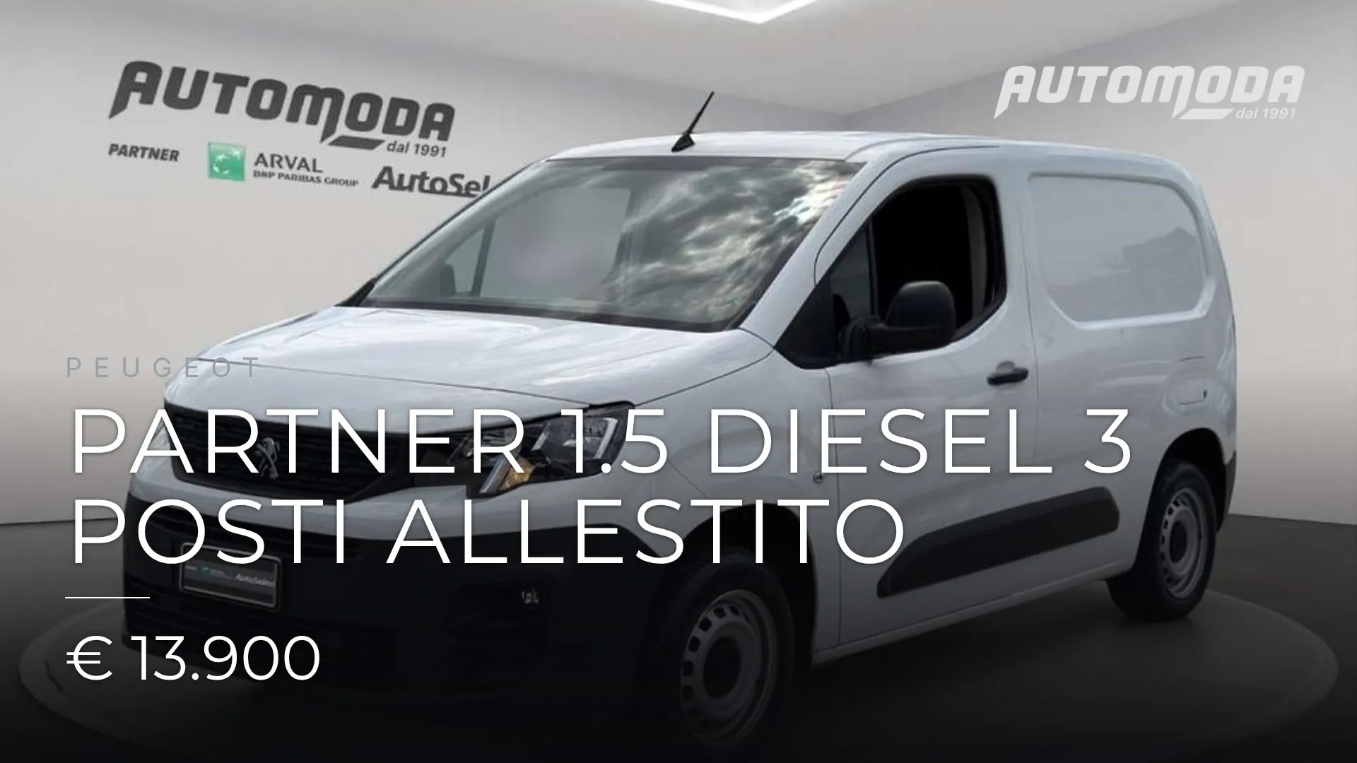 PEUGEOT Partner 1.5 diesel 3 posti allestito 2021