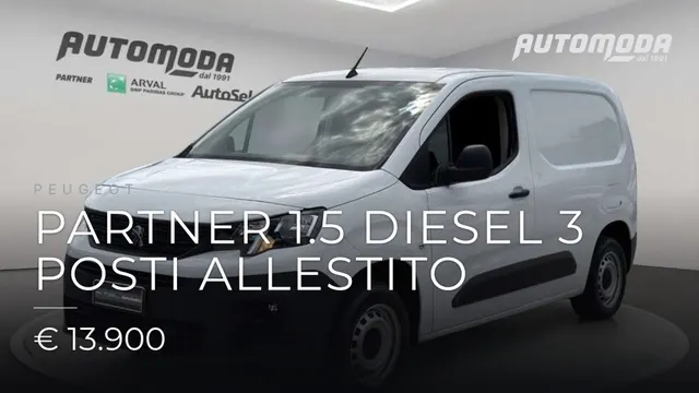 PEUGEOT Partner 1.5 diesel 3 posti allestito 2021