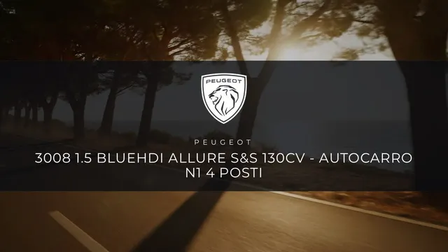 Peugeot 3008 1.5 bluehdi Allure s&s 130cv - Autocarro N1 4 posti 2022