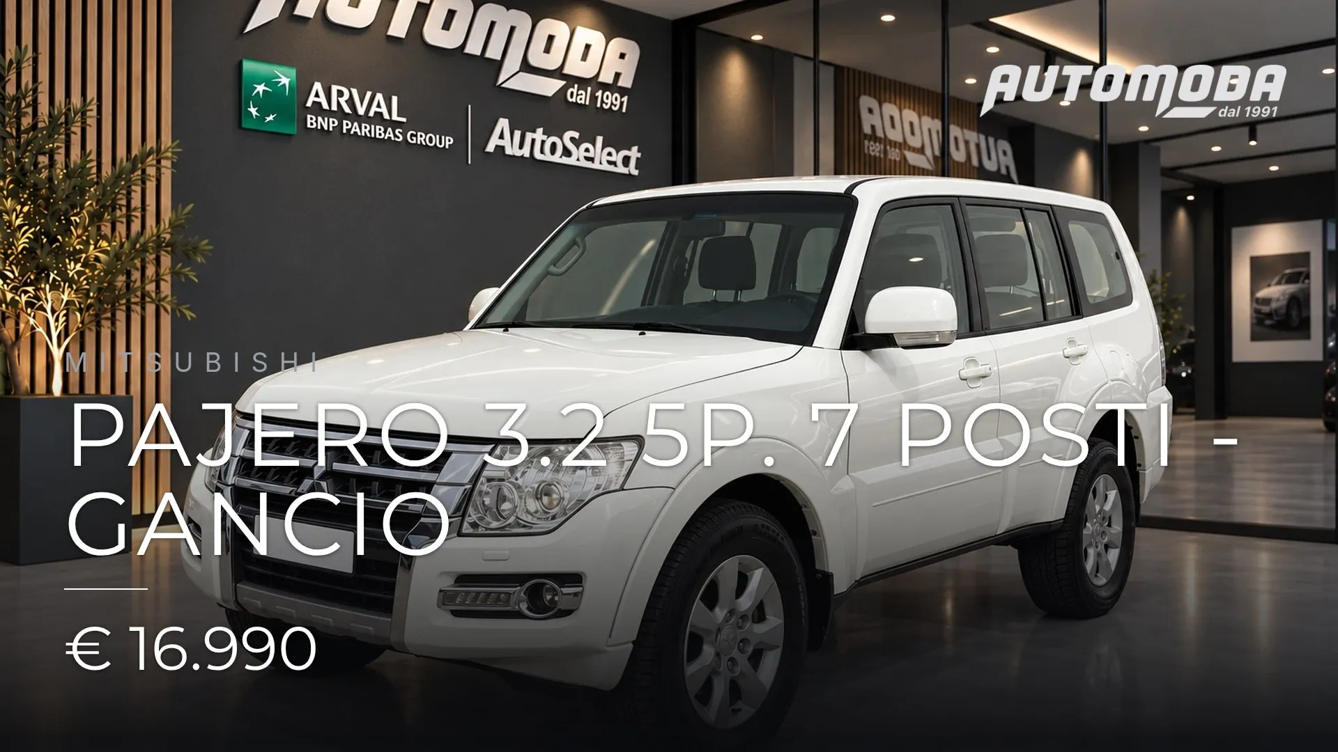 Mitsubishi Pajero 3.2 5p. 7 POSTI - GANCIO 2016