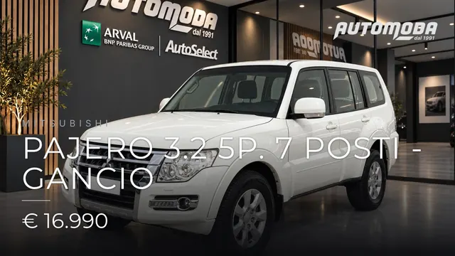 Mitsubishi Pajero 3.2 5p. 7 POSTI - GANCIO 2016