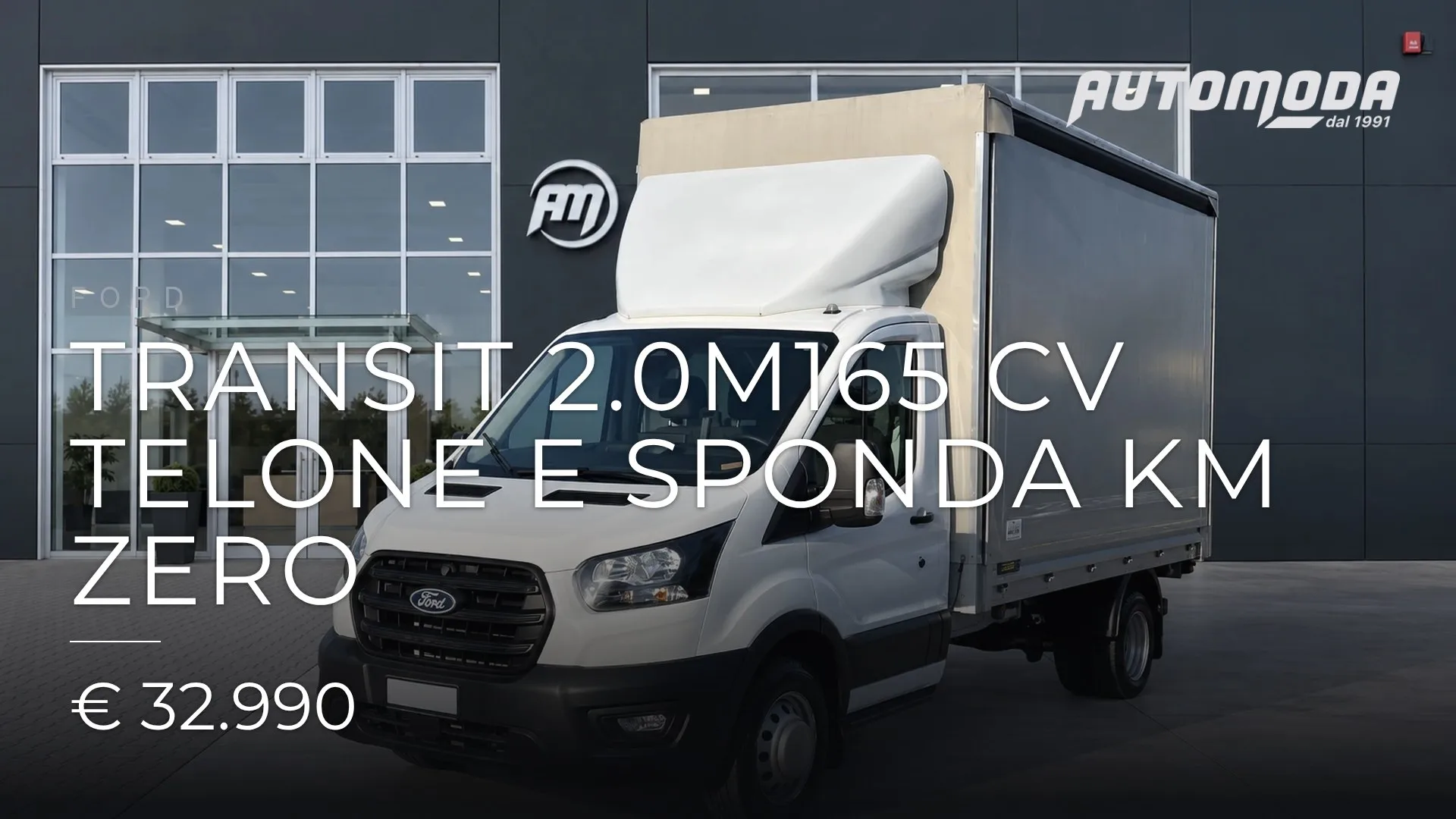 Ford Transit 2.0M165 CV TELONE E SPONDA KM ZERO 2025