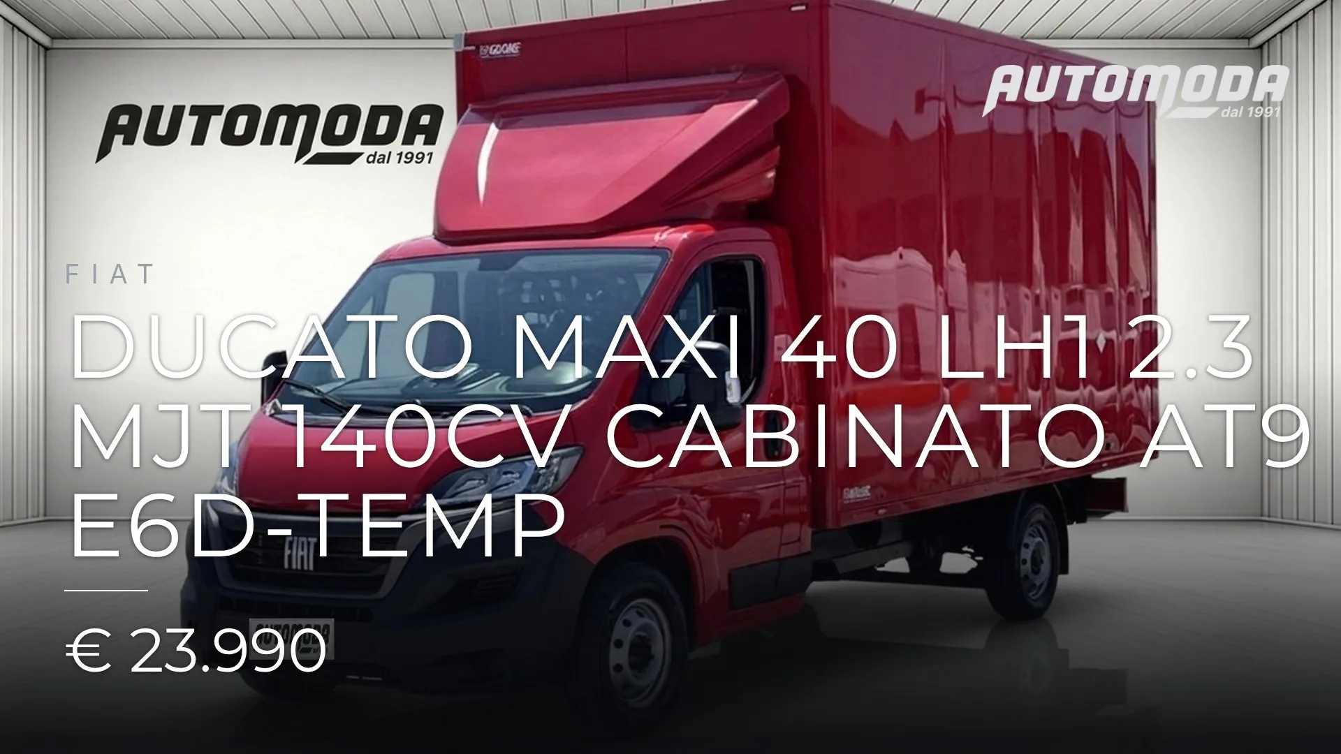 FIAT Ducato maxi 40 LH1 2.3 mjt 140cv cabinato AT9 E6d-temp 2023