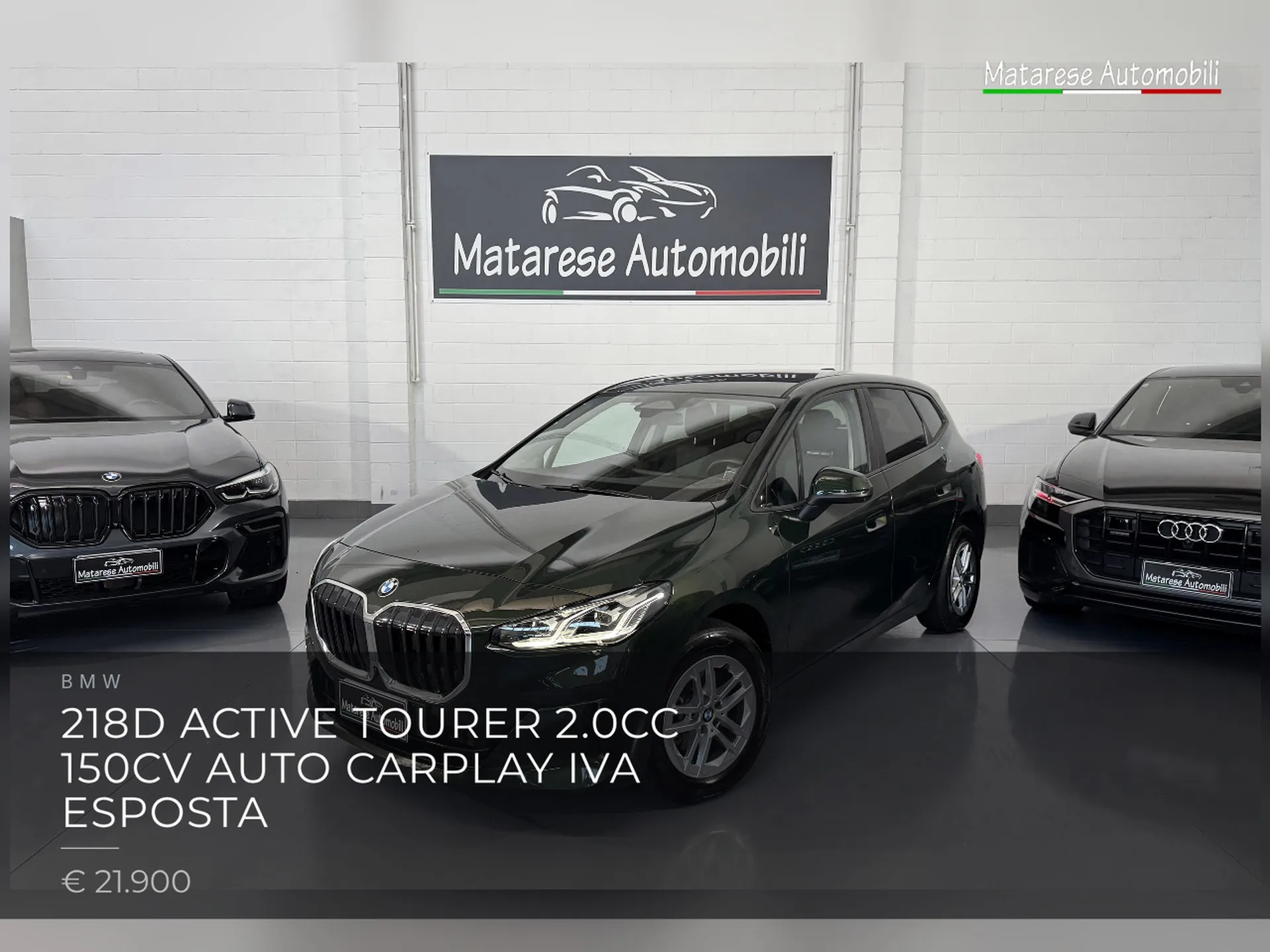 BMW 218d Active Tourer 2.0cc 150cv auto CarPlay IVA Esposta 2023