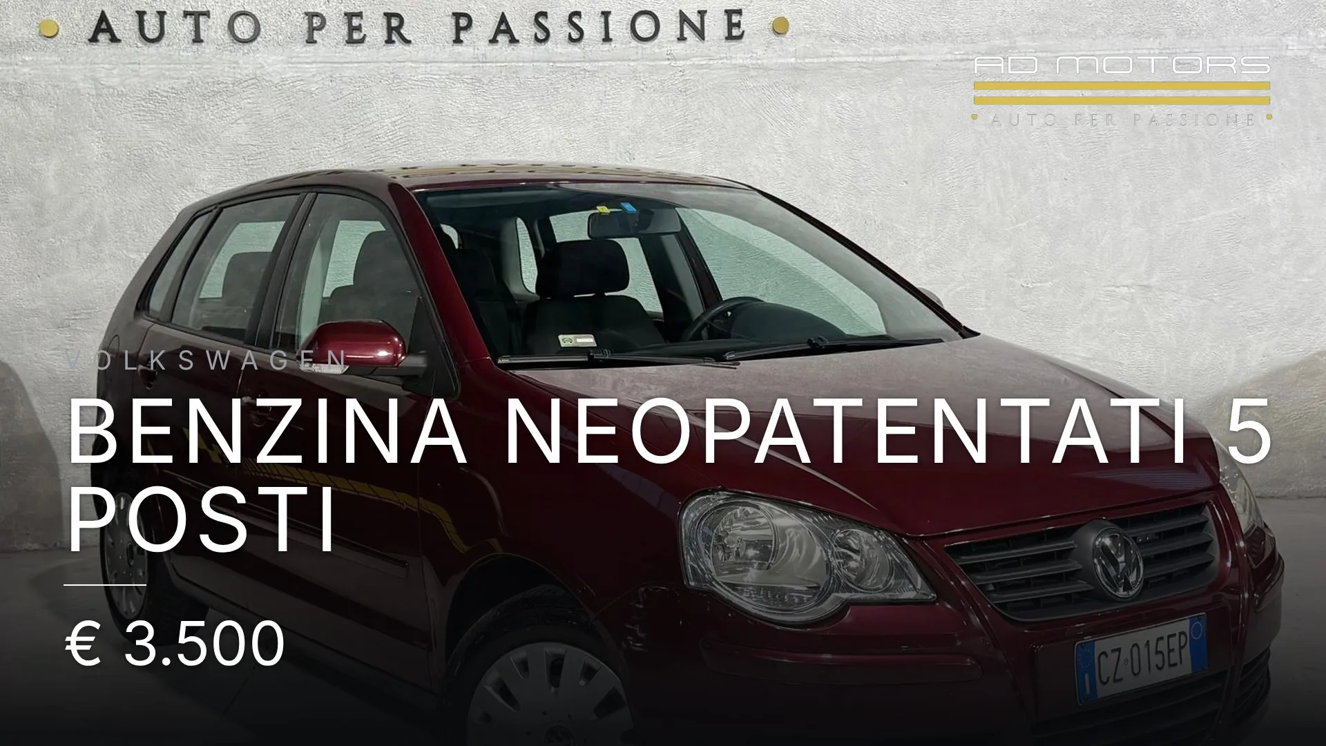 Volkswagen Benzina Neopatentati 5 posti 2005