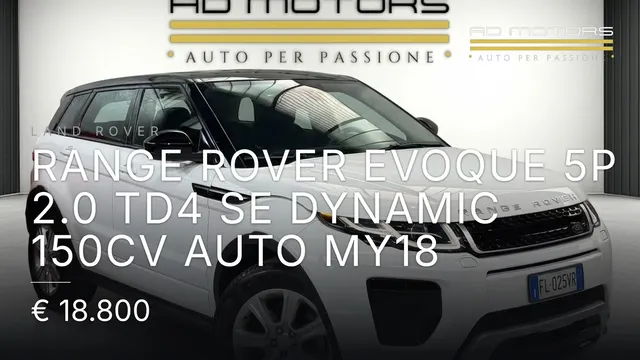 Land Rover Range Rover Evoque 5p 2.0 td4 SE Dynamic 150cv auto my18 2017