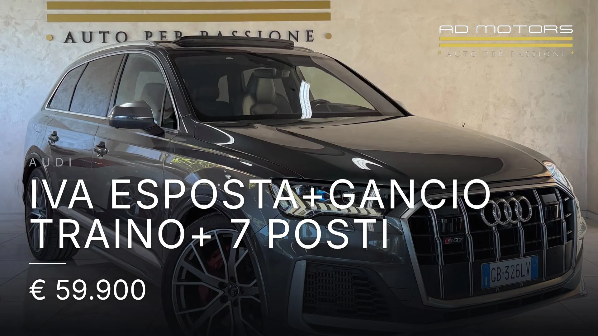 Audi IVA ESPOSTA+GANCIO TRAINO+ 7 POSTI 2019